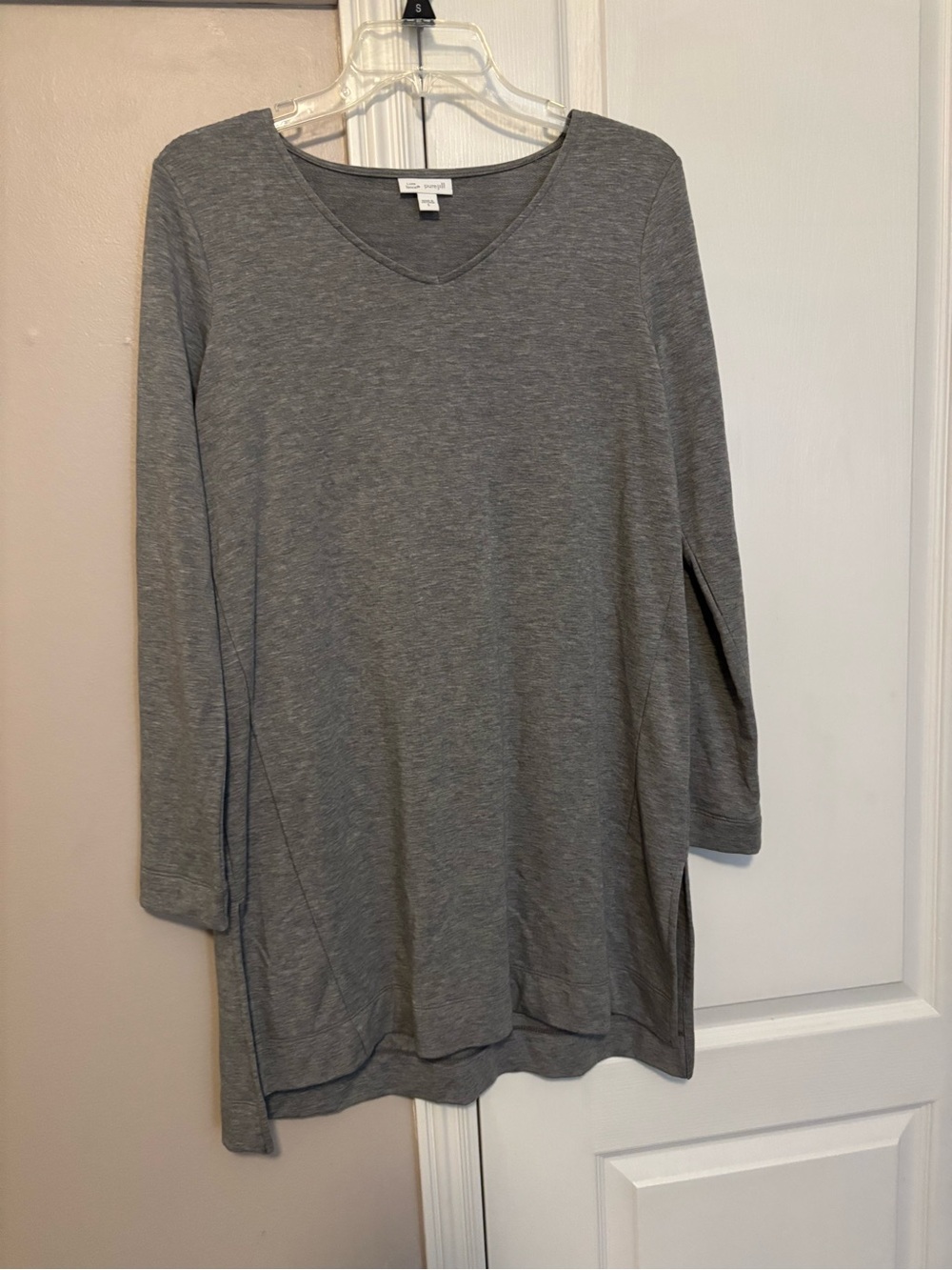 purejill Luxe Tencel® Gray Crewneck Top